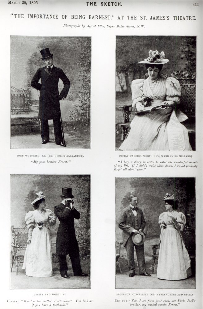 Scenes from The Importance of Being Earnest, by Oscar Wilde (1854