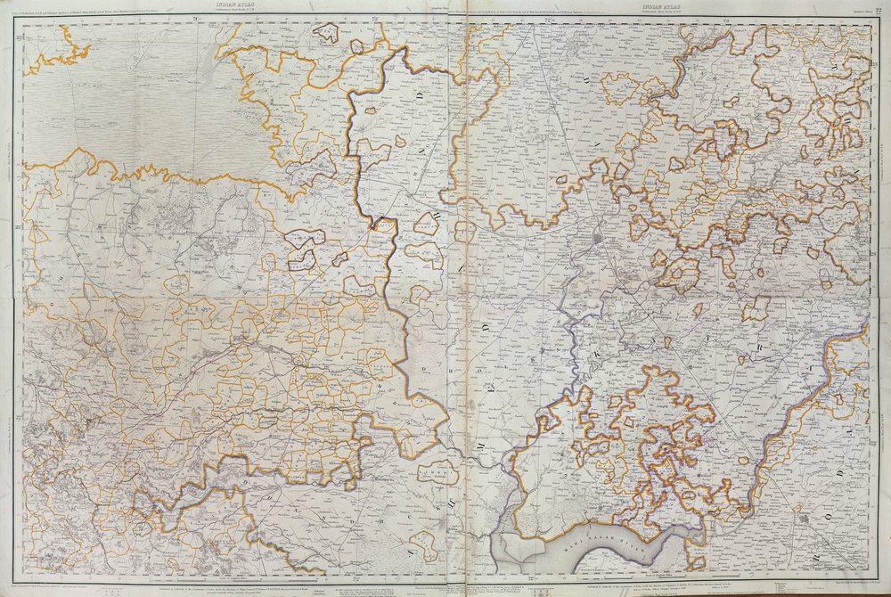 Map of the Gujarat state of India, published under the direction of ...