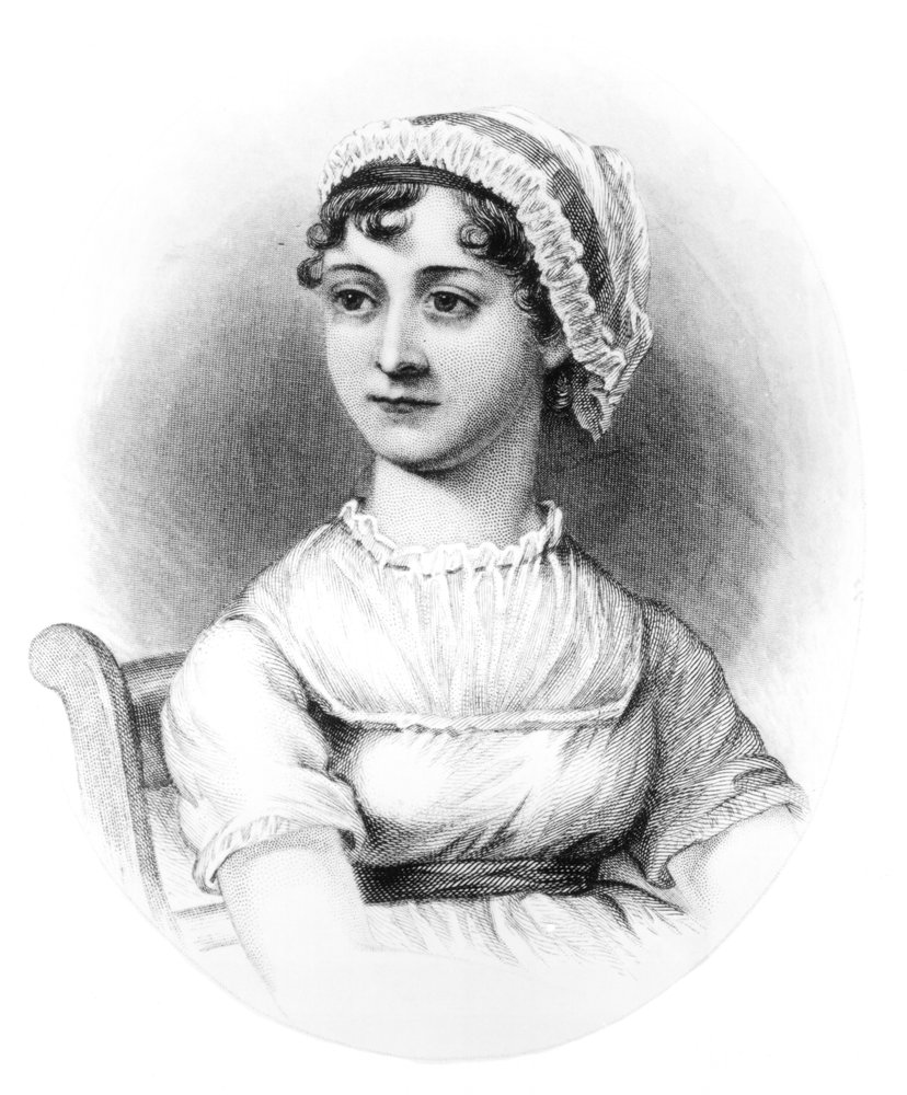 Portrait of Jane Austen by English School: Fine art print