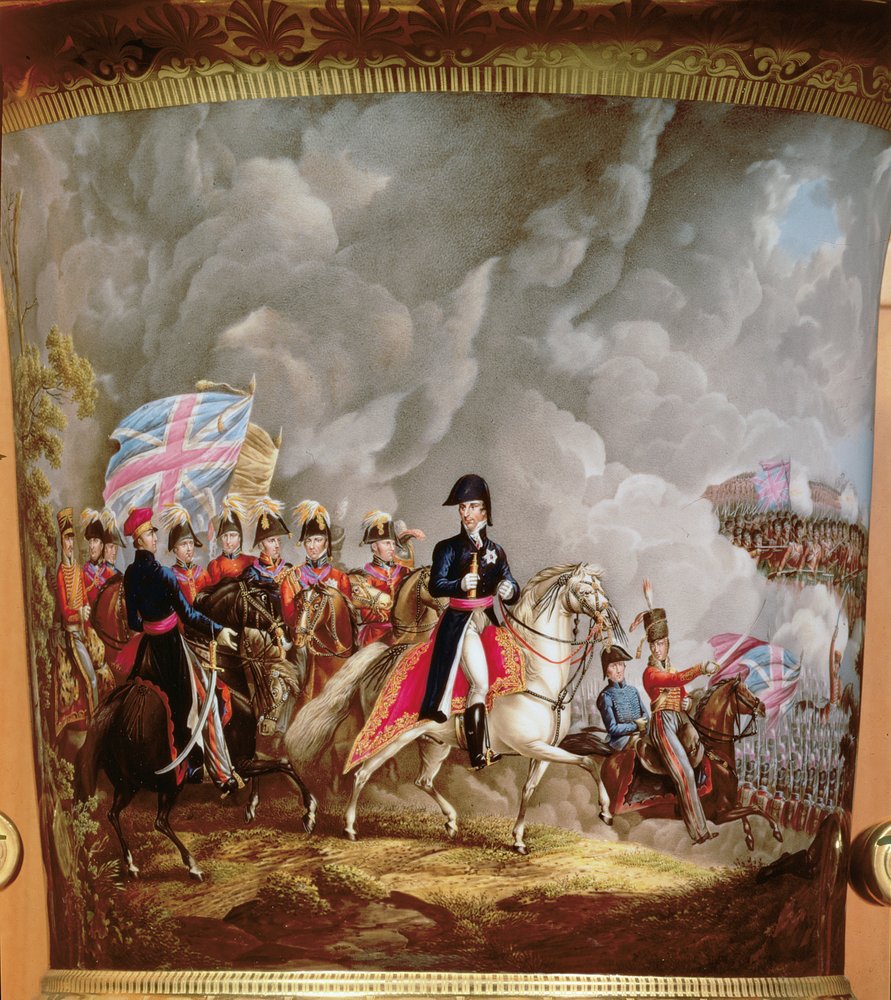 Vase with Depiction of Wellington and His Officers at the Battle of ...