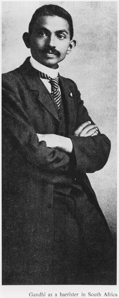 Mahatma Gandhi (1869-1948) as a Barrister in South Africa, c. 1900 by English Photographer