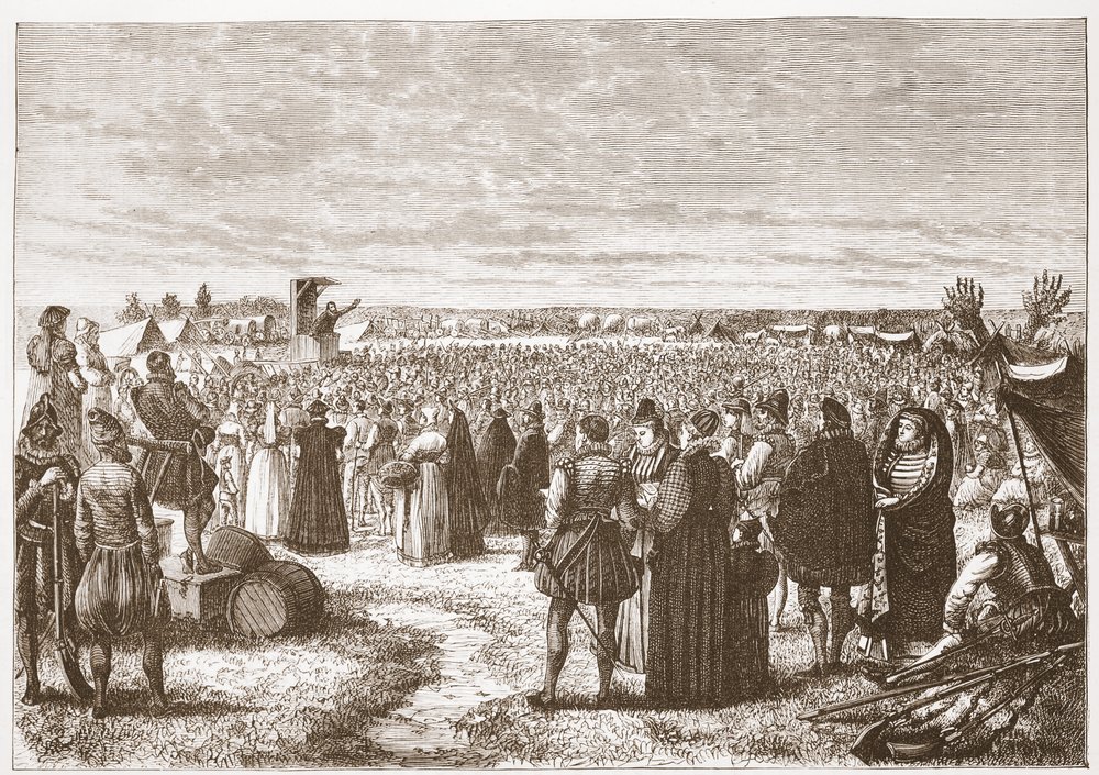 A Field-preaching near Ghent by English School