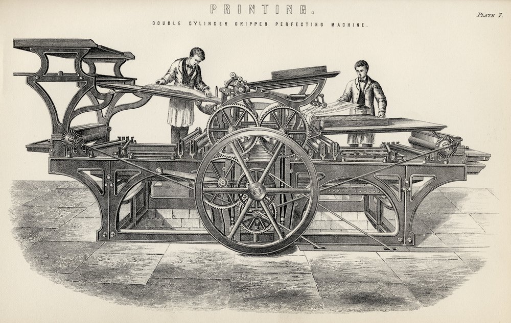 Double cylinder gripper perfecting machine, from The National ...