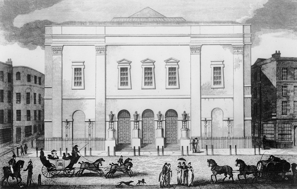 Front View of the Theatre Royal Drury Lane by English School