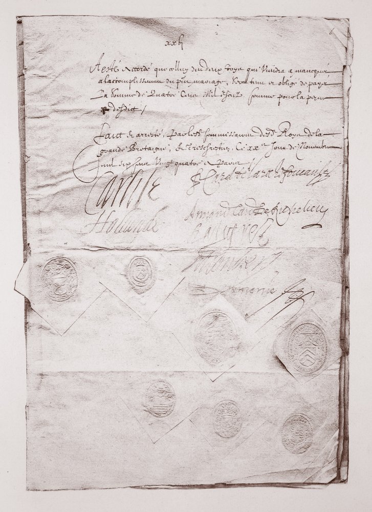 Marriage contract of Charles I by English School