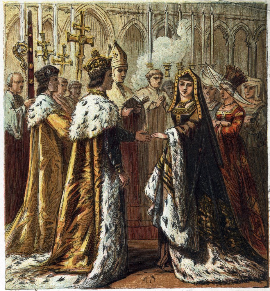 Marriage of Henry VII, King of England (1457-1509) to Elizabeth of