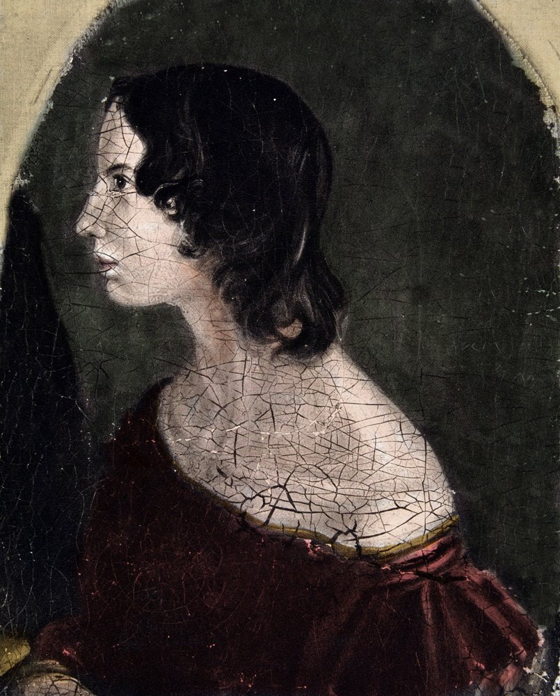 Portrait of Emily Jane Bronte, British poet and writer (1818-1848 ...