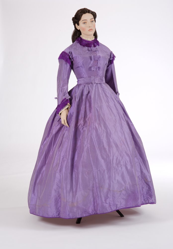 Purple day dress, 1860s by English School: Fine art print