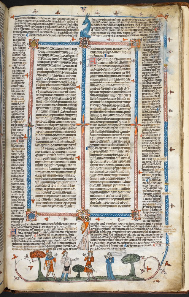 Medieval Figures and Marginal Decoration, illustration from the ...