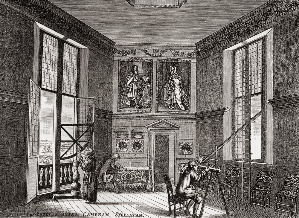 The old observing room, Greenwich, from A Short History of the English ...