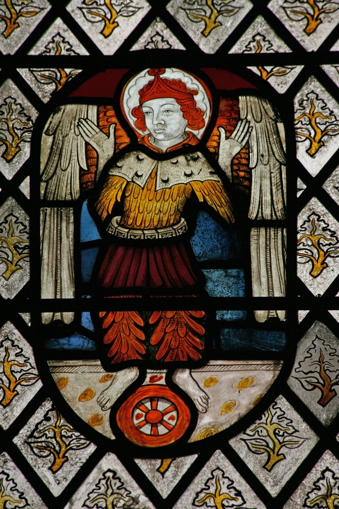 Window depicting the angelic Hierarchy: Seraphim