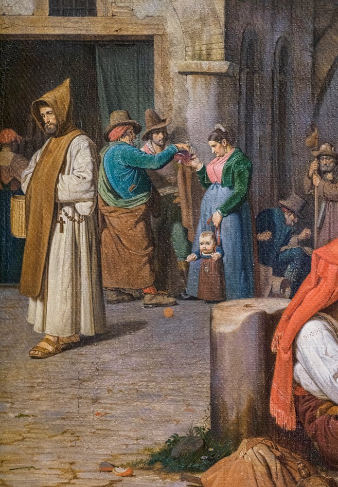 A Roman Scribe reading a Letter to a Young Woman