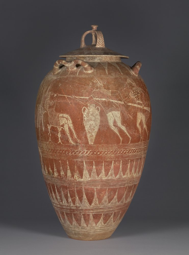 Etruscan Lidded Pithos with the Blinding of Polyphemos, 650-25 BC