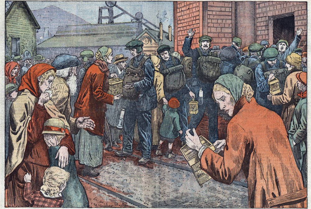 Following the explosion in the Cwn mine (Wales), the miners' women ...