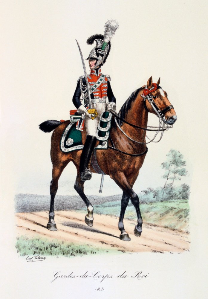 King's Bodyguards, 1815 by Eugene Titeux: Fine art print