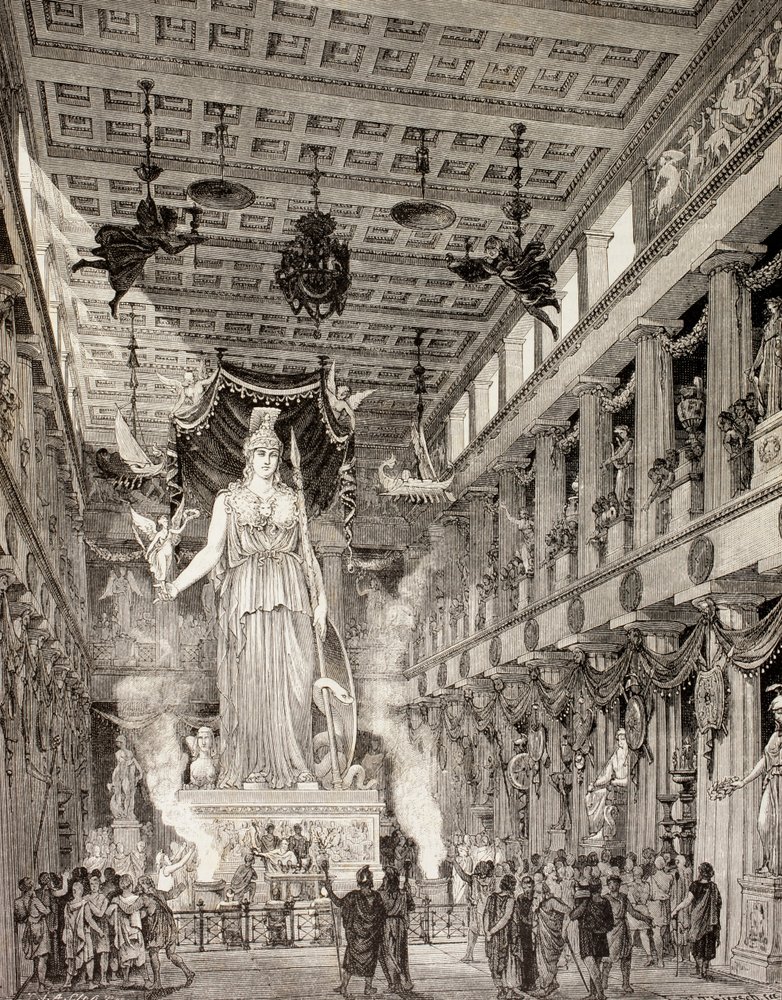Artist's Impression of the Statue of the Goddess Athena in the