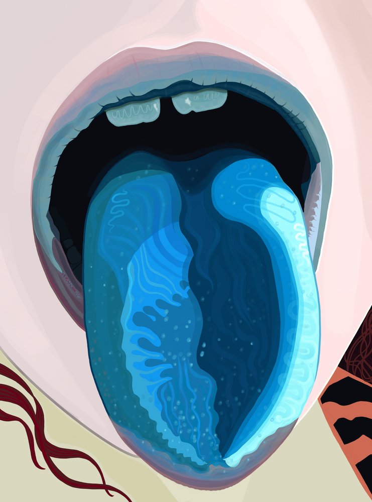 Blue Tongue From Popsicle by Evan Sklar: Buy fine art prints