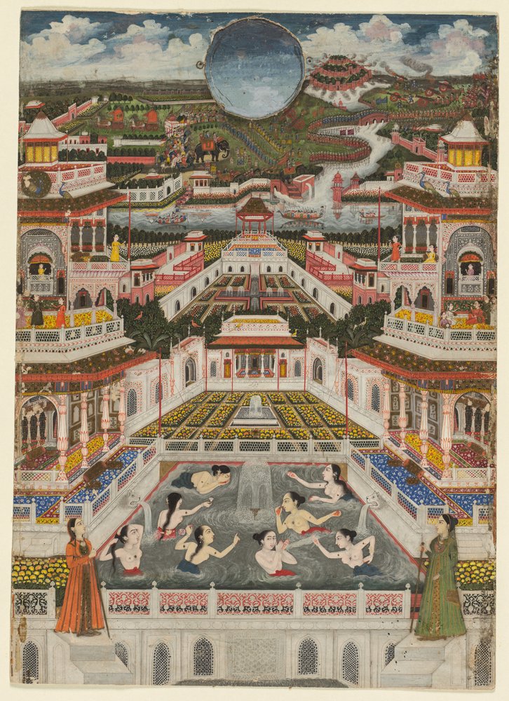 Women Bathing Before an Architectural Panorama, c. 1765 by Fayzullah