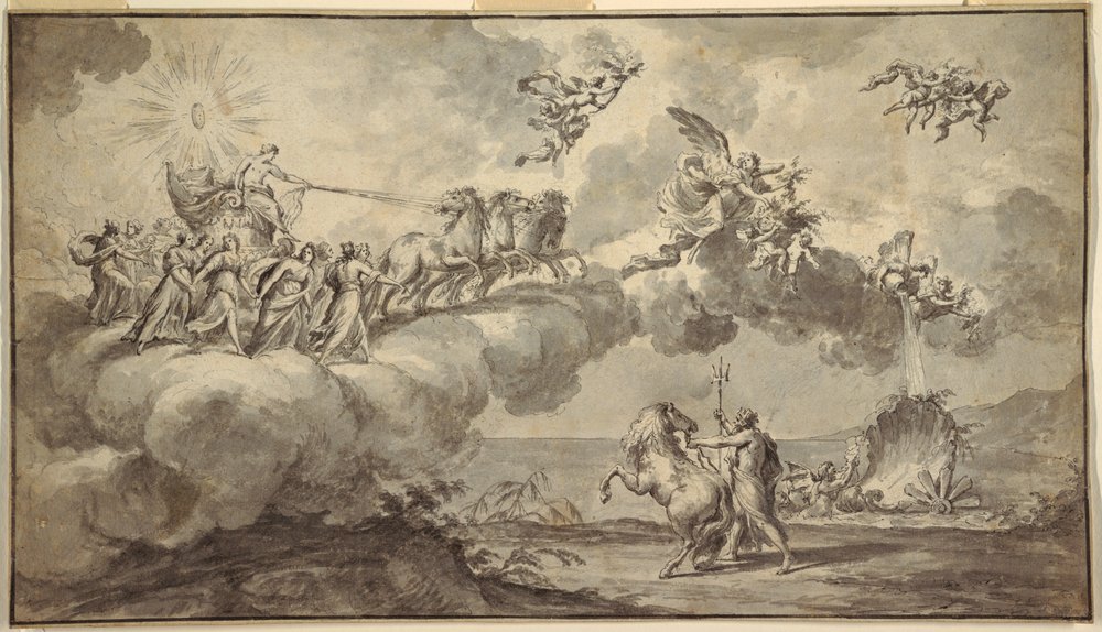 Tapestry Design: Apollo in his Chariot Led by Aurora by Fedele Fischetti
