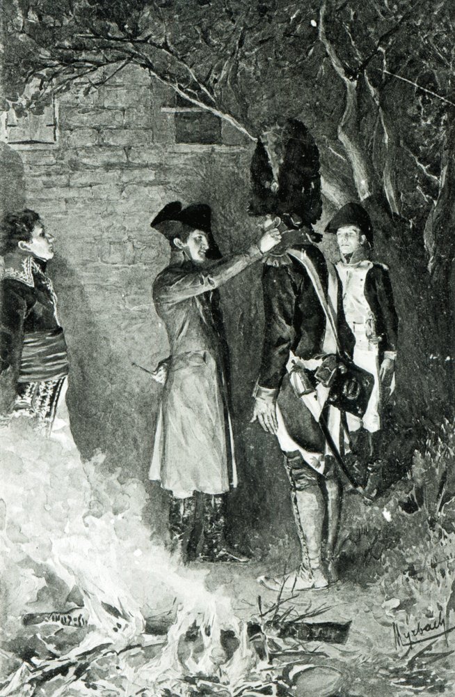 Napoleon and Coignet by Felicien baron de Myrbach Rheinfeld