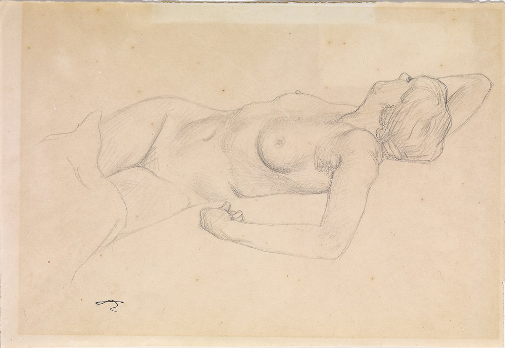 Reclining Nude by Felix Edouard Vallotton