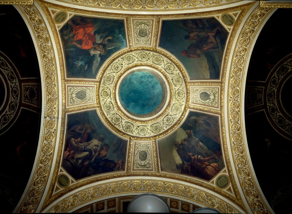History and Philosophy. Cupola of the library of the National Assembly. Painting by Eugène Delacroix (1798-1863) by Ferdinand Victor Eugene Delacroix