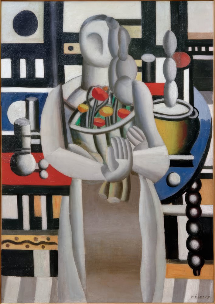 Woman with Flowers by Fernand Leger