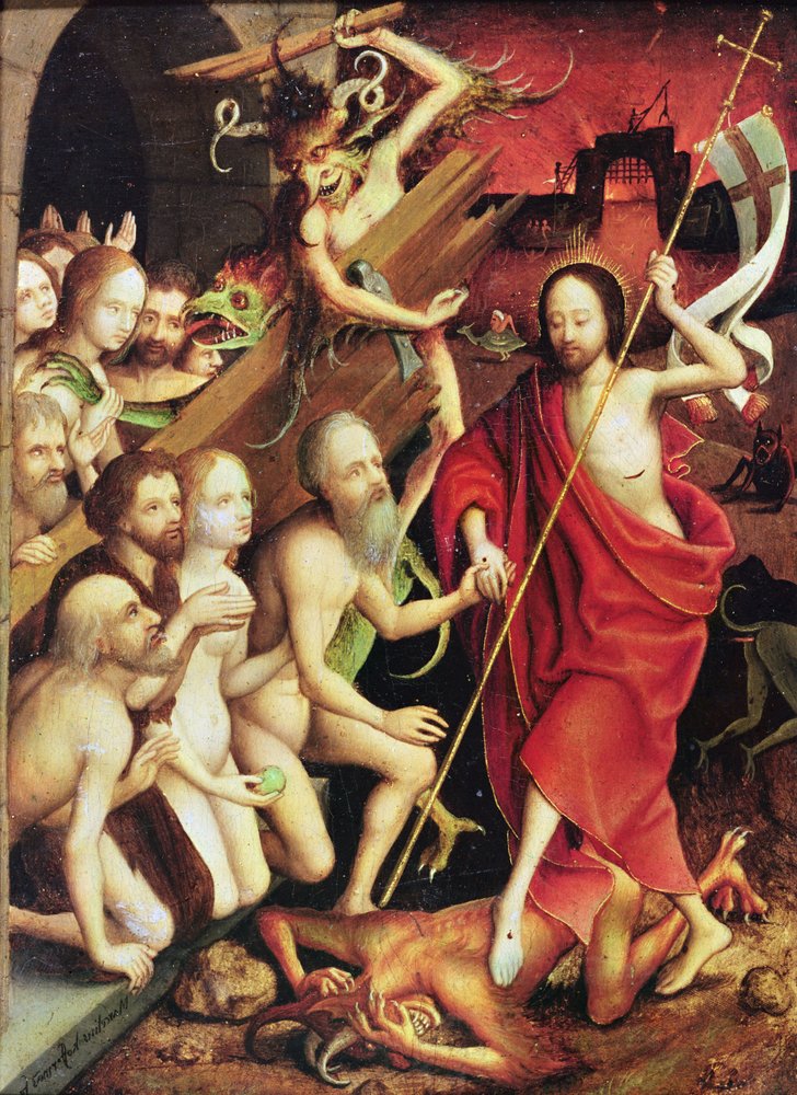 The Descent into Limbo by Flemish School: Fine art print