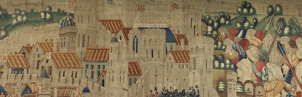 Tapestry showing the Conquests of King Alfonso V of Portugal, Tournai ...