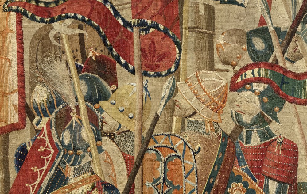 Tapestry showing the Conquests of King Alfonso V of Portugal, Tournai ...