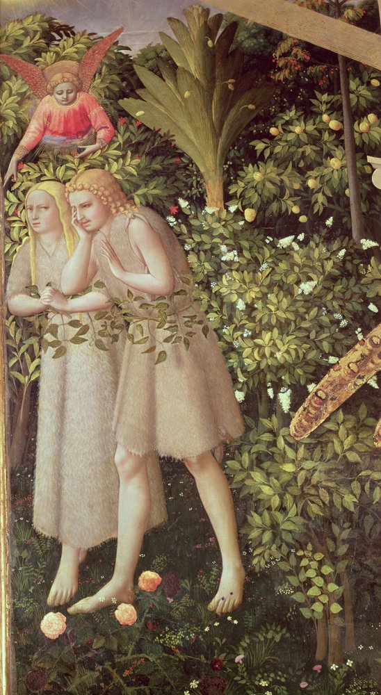 Adam and Eve Expelled from Paradise, detail from the Annunciation, c. 1430-32 by Fra Angelico