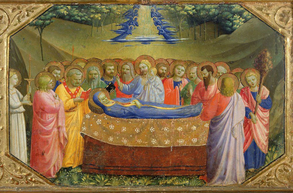 Funeral of the Virgin Mary from the Predella of the Annunciation ...