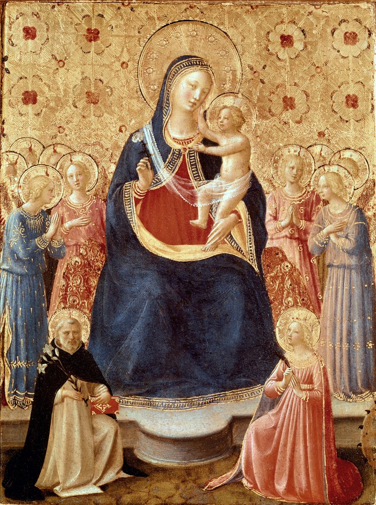 Madonna and Child with Angels, Saint Dominic and Saint Catherine of ...