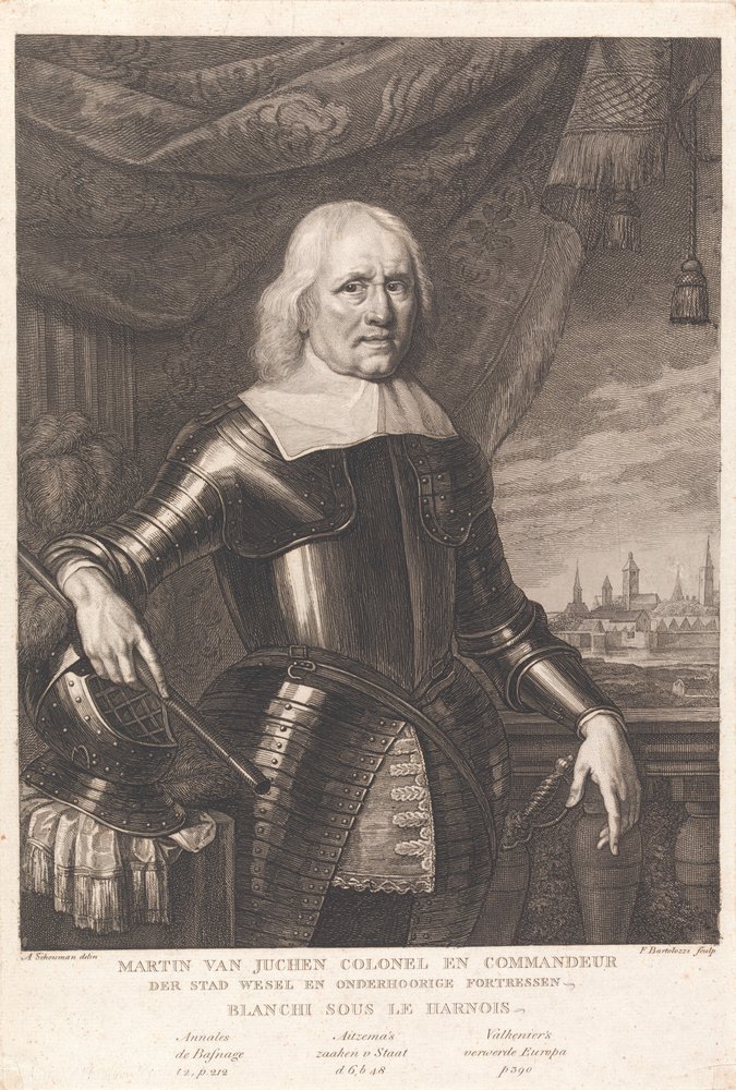 Martin Van Juchen, Colonel and Commander of the City of Wesel and Subordinate Fortresses, White Under the Armor by Francesco Bartolozzi
