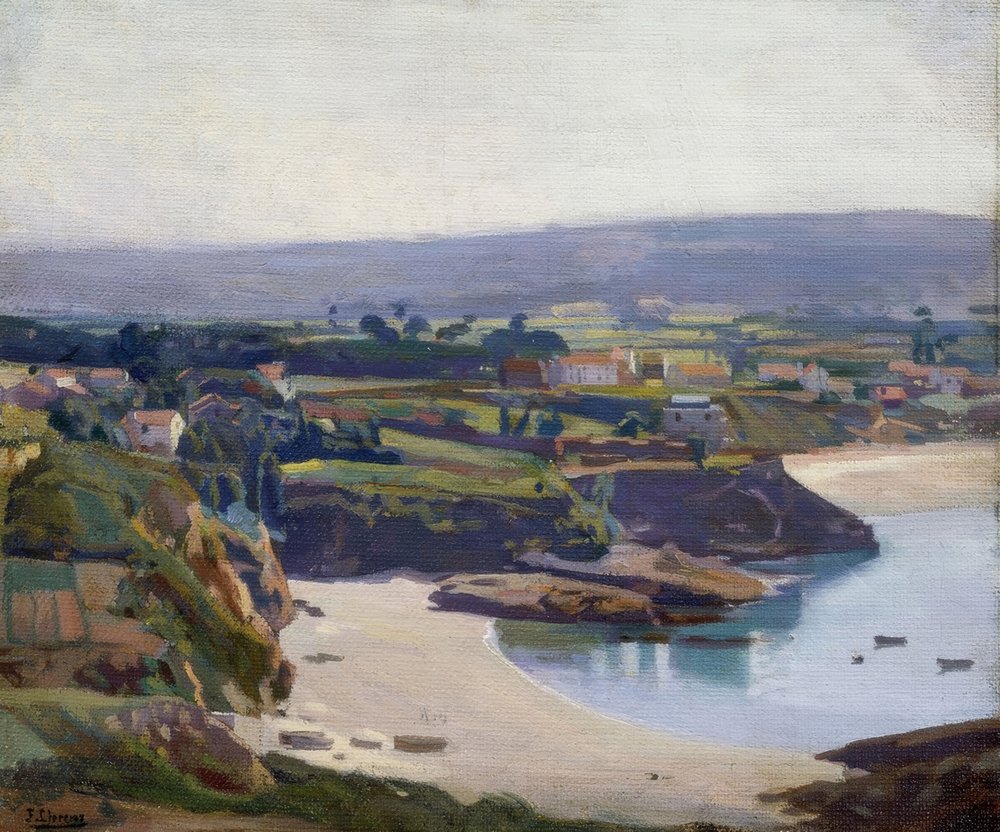 The Beach of Espiñeiro - 1931 - 50 x 60 cm by Francisco Llorens Diaz