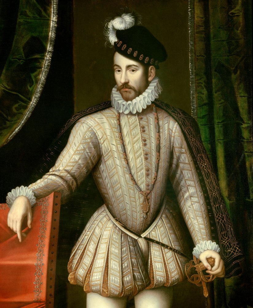 Portrait in foot of Charles IX King of France (detail) by François Clouet