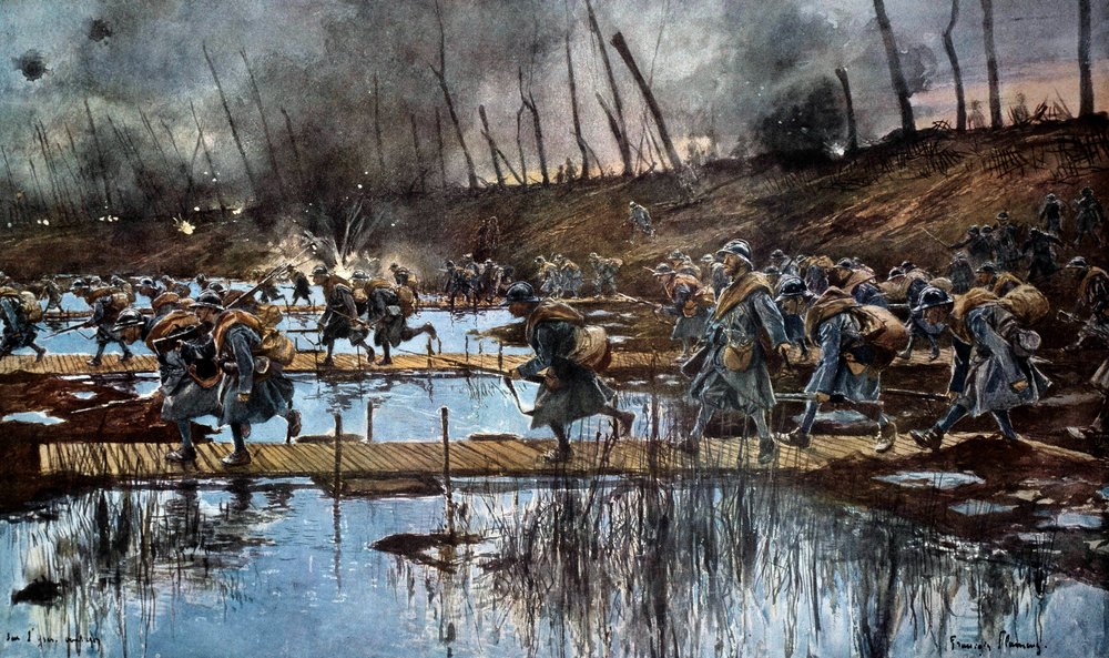 First World War: The Passage of the Yser During the Flanders Offensive ...