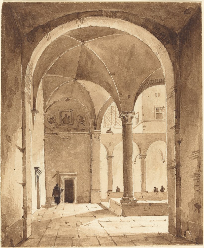 A Cloister by Francois-Marius Granet