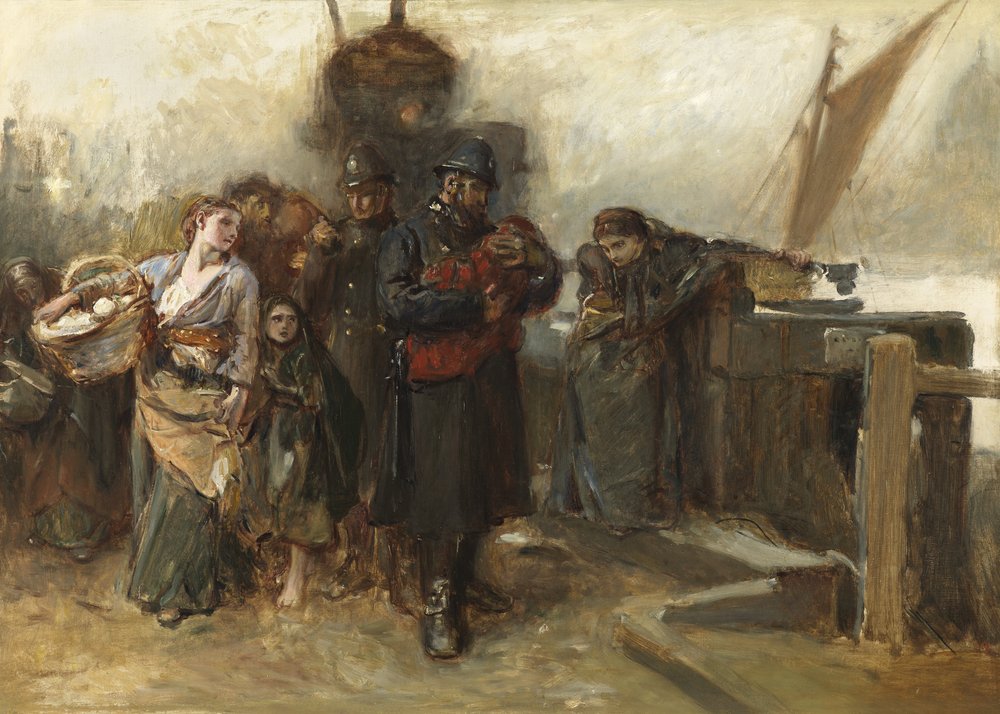 Study for Deserted - a Foundling by Frank Holl