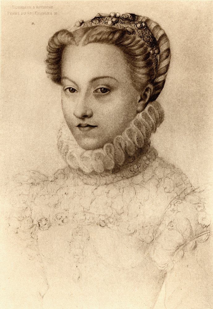 Elizabeth of Austria, Queen of France (1554-92) by François Clouet