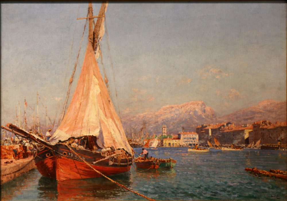 Red Tartane in the Port and Quay of the Consignment by Francois Nardi