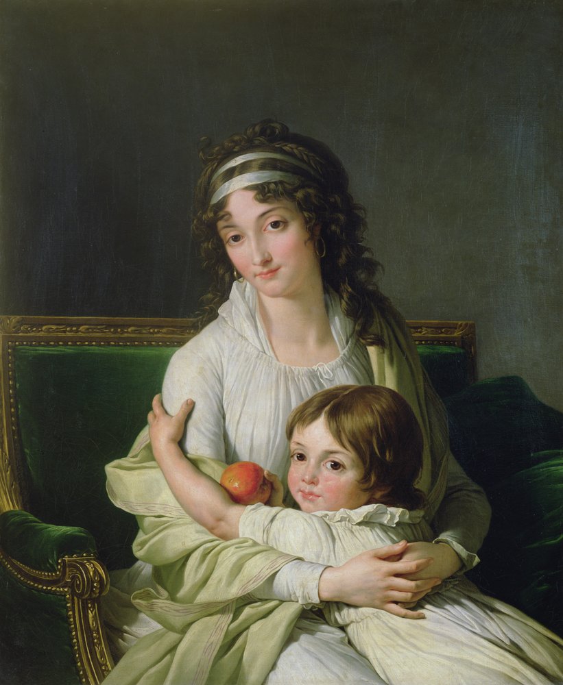 Portrait presumed to be Madame Jeanne-Justine Boyer-Fonfrede and her son, Henri by François-André Vincent