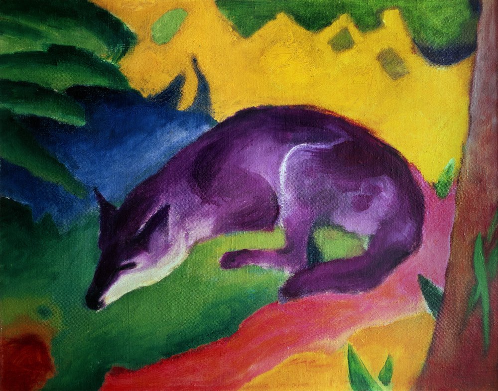 Blue Fox, 1911 by Franz Marc