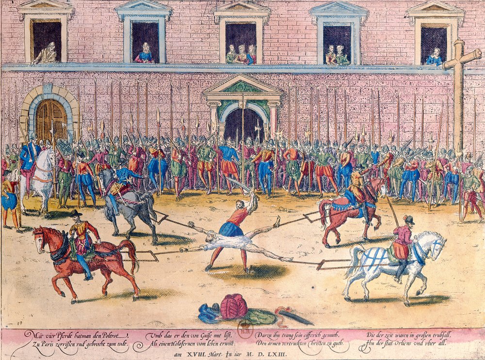 Execution of Jean de Poltrot, Sieur de Méré, on 18th March, 1563 by Franz Hogenberg