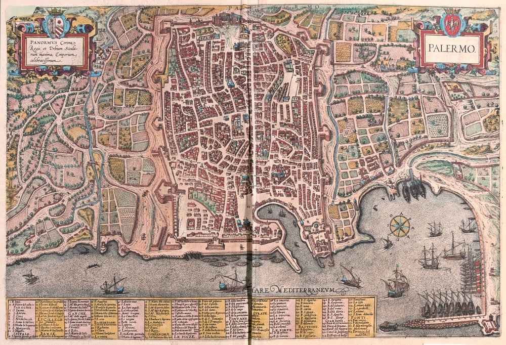 Palermo, Italy (engraving) by Franz Hogenberg