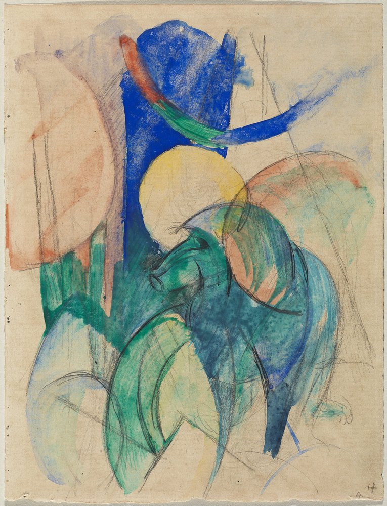 Mandrill by Franz Marc: Premium art reproduction