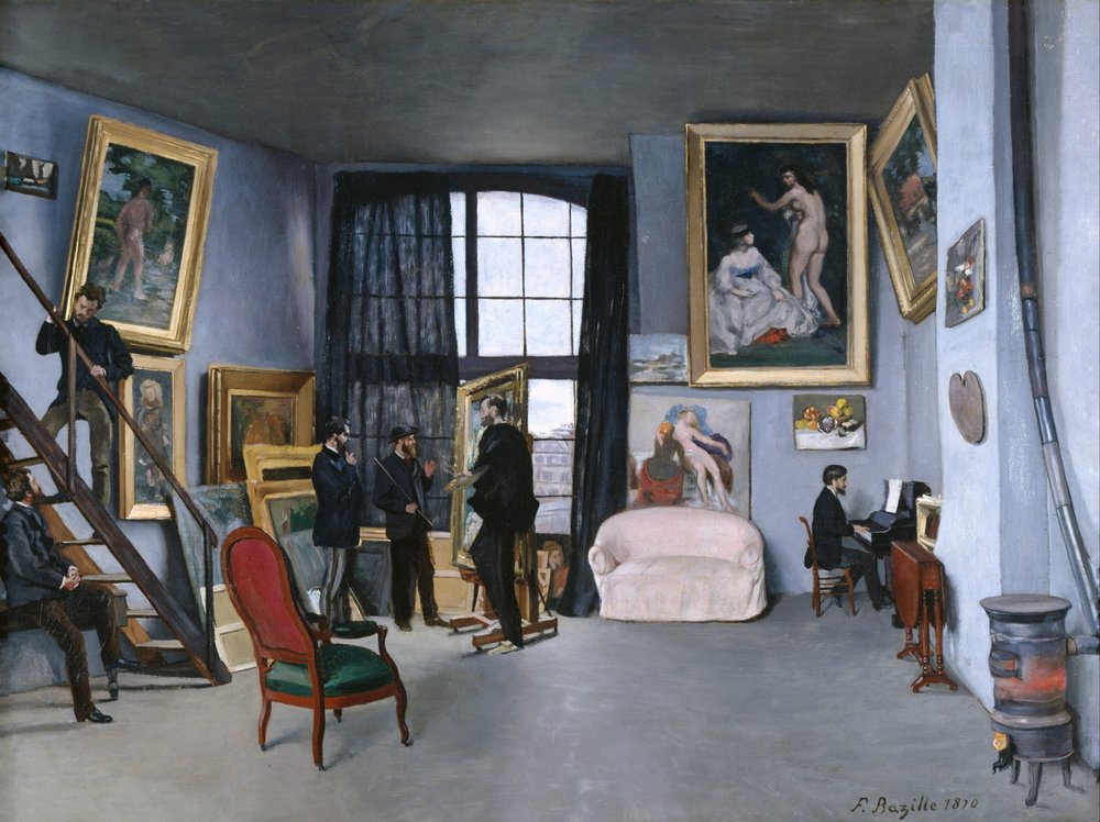 Bazille’s Studio by Jean Frederic Bazille