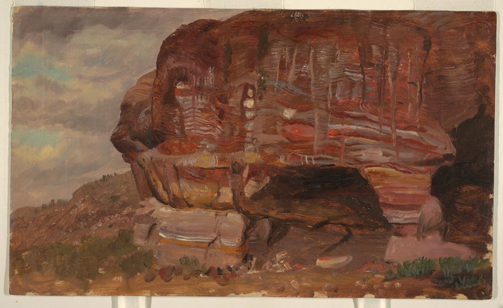 Study of a Zoomorphic Rock, Petra, 1868