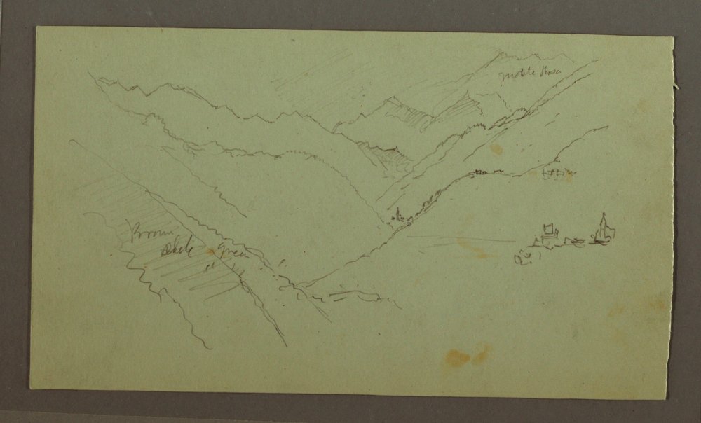 Village and Steep Mountain Valley (Alps), 1868-69