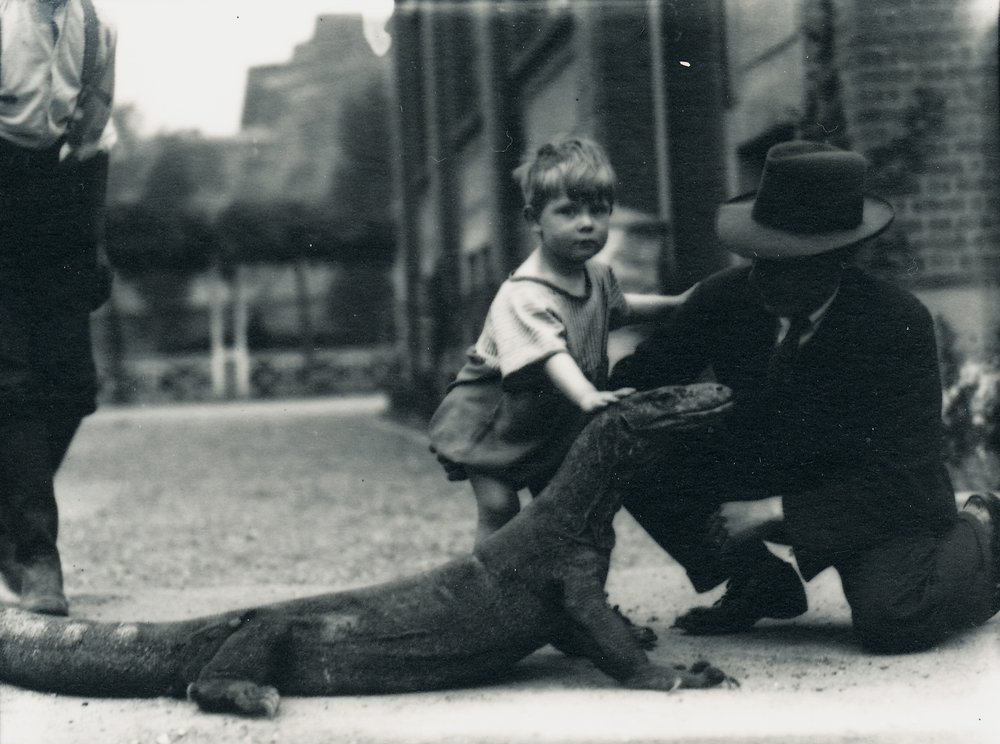 Boy with a Komodo Dragon by Frederick William Bond